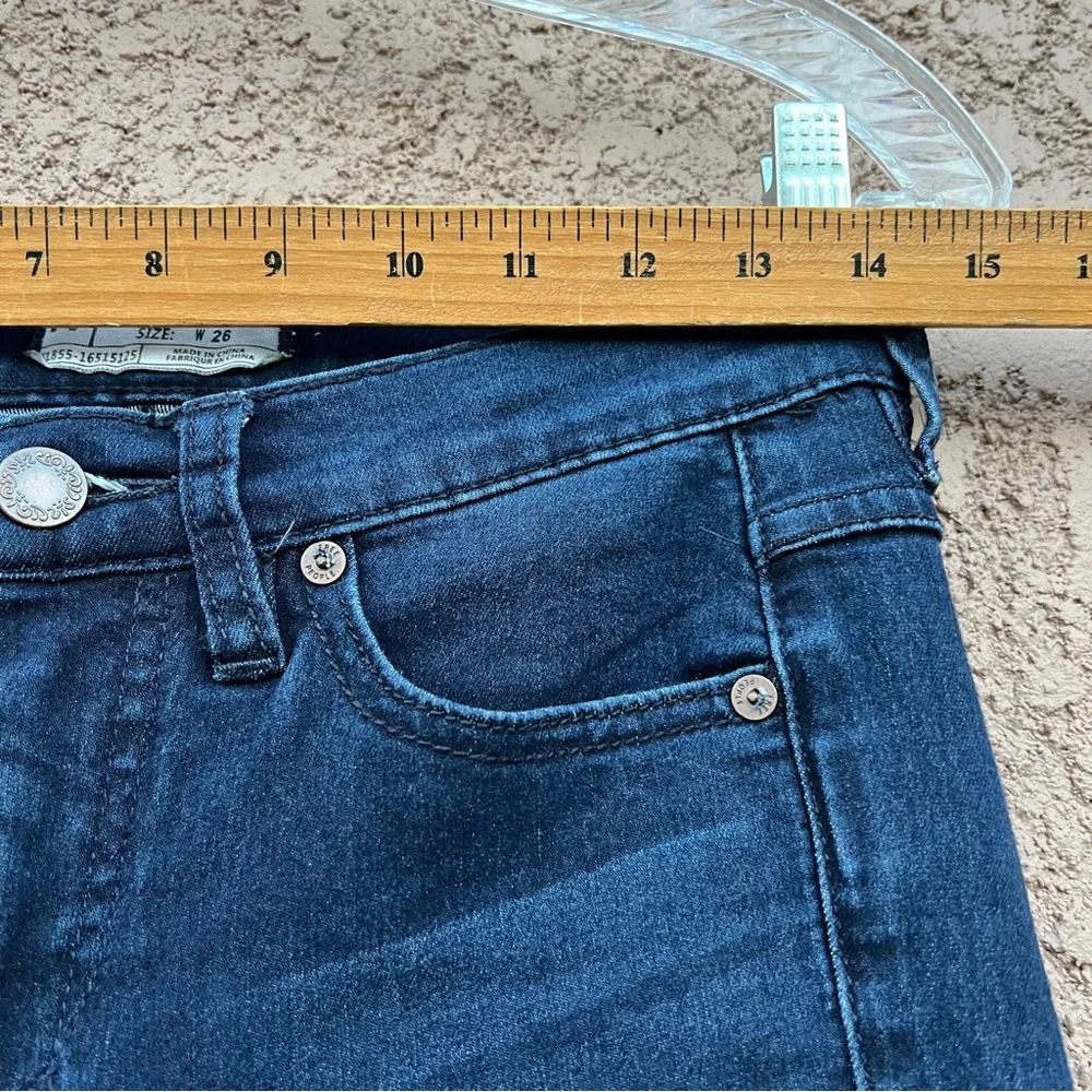 Free People Flare Jeans‎ Womens Size 26 Blue Boho Y2K Stretch Demin